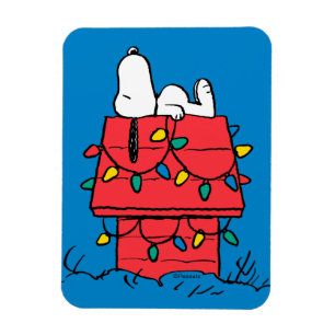 Peanuts Snoopy's Dog House With Lights Magnet