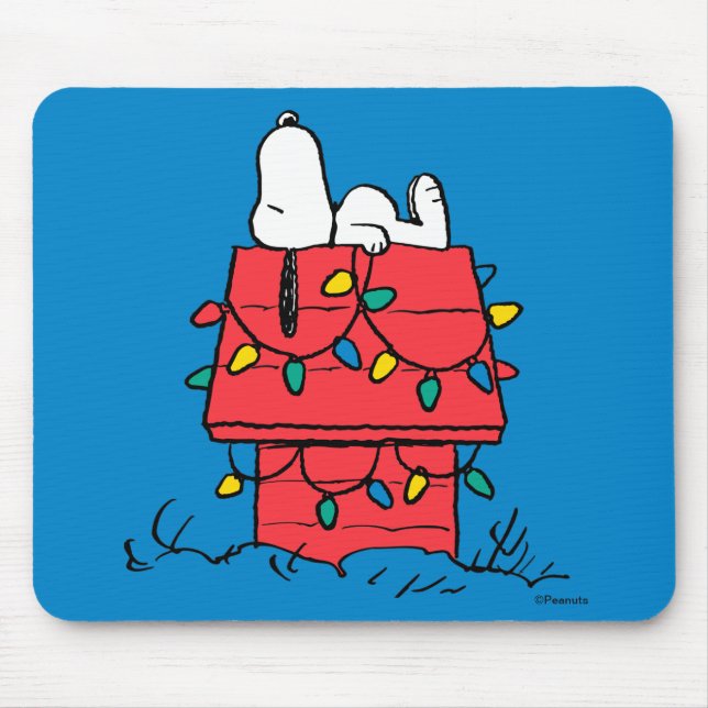 Peanuts | Snoopy's Dog House With Lights Mouse Mat (Front)