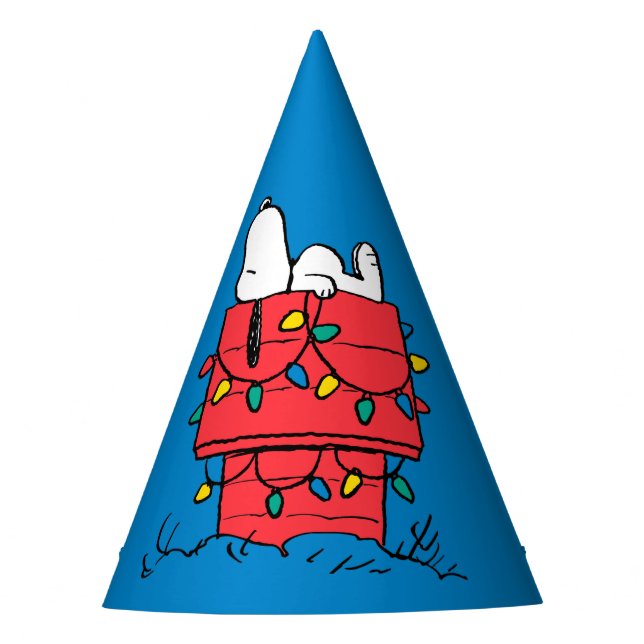 Peanuts | Snoopy's Dog House With Lights Party Hat (Front)