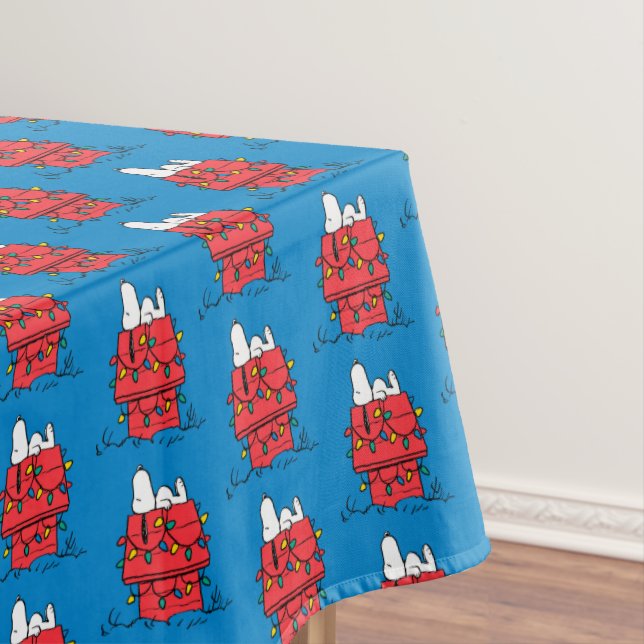 Peanuts | Snoopy's Dog House With Lights Tablecloth (In Situ)