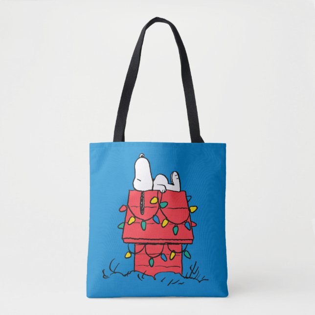 Peanuts | Snoopy's Dog House With Lights Tote Bag (Front)