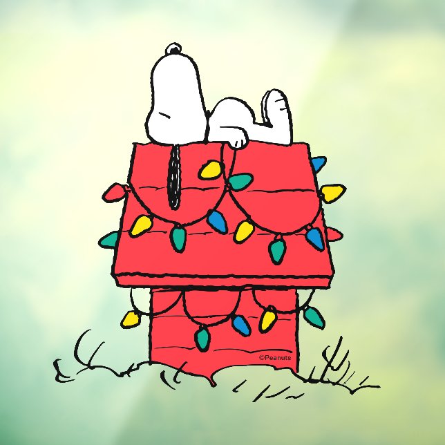 Peanuts | Snoopy's Dog House With Lights Window Cling (Sheet 3)