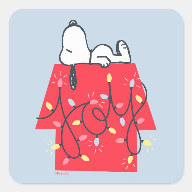 Peanuts | Snoopy's Holiday Dreamer Square Sticker (Front)