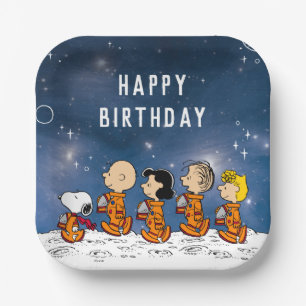 Peanuts   Space Birthday Paper Plate