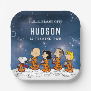 Peanuts   Space Birthday Paper Plate