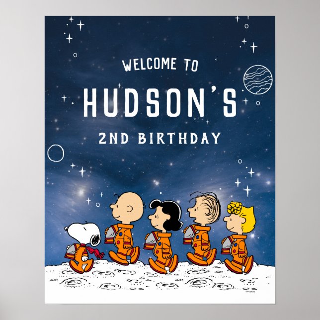 Peanuts | Space Birthday Poster (Front)