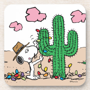Peanuts   Spike Decorates for Christmas Coaster