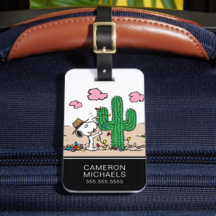 Peanuts   Spike Decorates for Christmas Luggage Tag