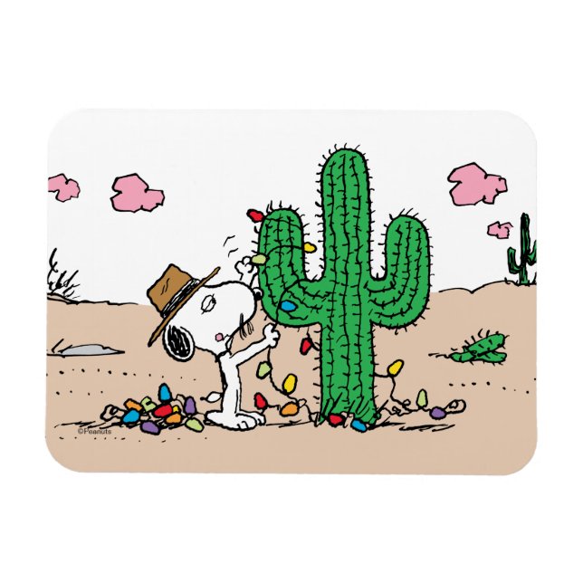 Peanuts | Spike Decorates for Christmas Magnet (Horizontal)