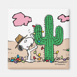 Peanuts   Spike Decorates for Christmas Magnet