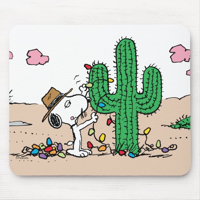 Peanuts | Spike Decorates for Christmas Mouse Mat (Front)