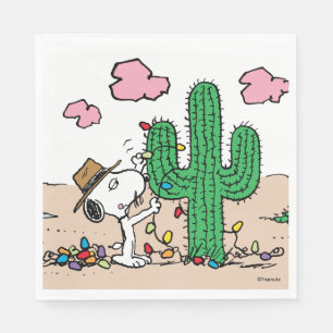 Peanuts   Spike Decorates for Christmas Napkin