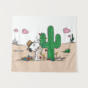 Peanuts   Spike Decorates for Christmas Tapestry