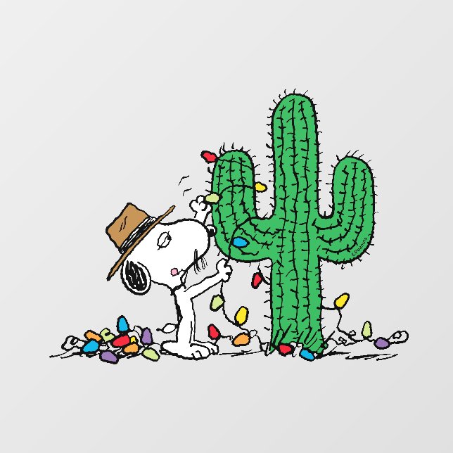 Peanuts | Spike Decorates for Christmas Window Cling (Sheet)