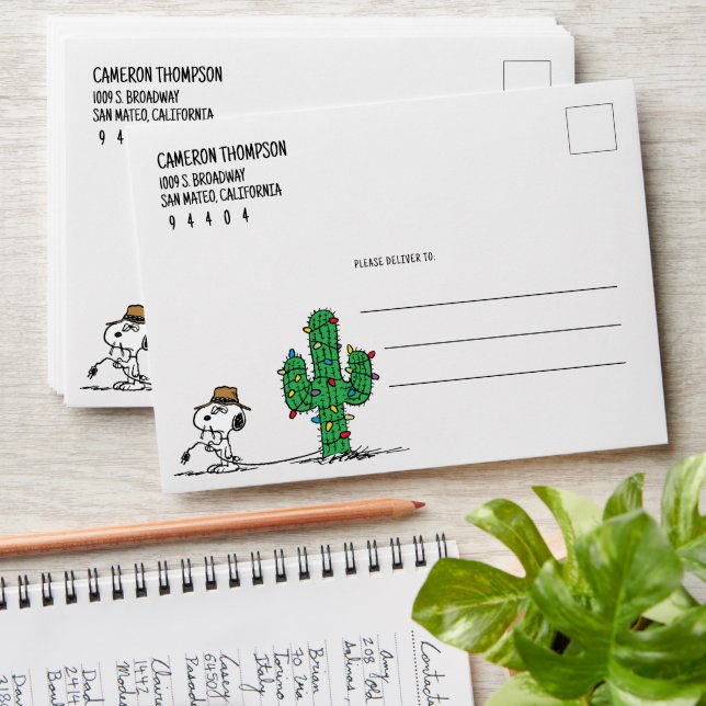 Peanuts | Spike Decorates for the Holiday Envelope (Stacked)