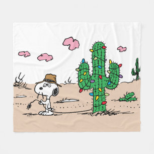 Peanuts   Spike Decorates for the Holiday Fleece Blanket