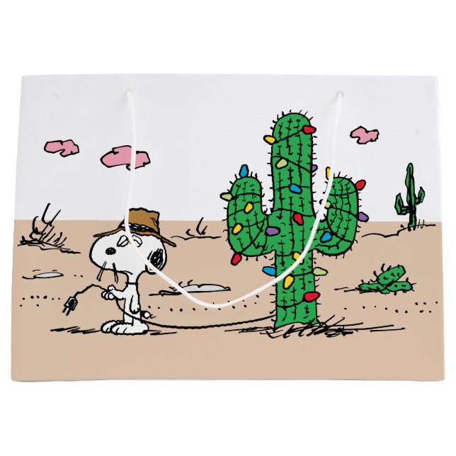 Peanuts | Spike Decorates for the Holiday Large Gift Bag (Front)