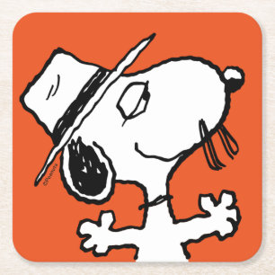 Peanuts   Spike Smiling Square Paper Coaster