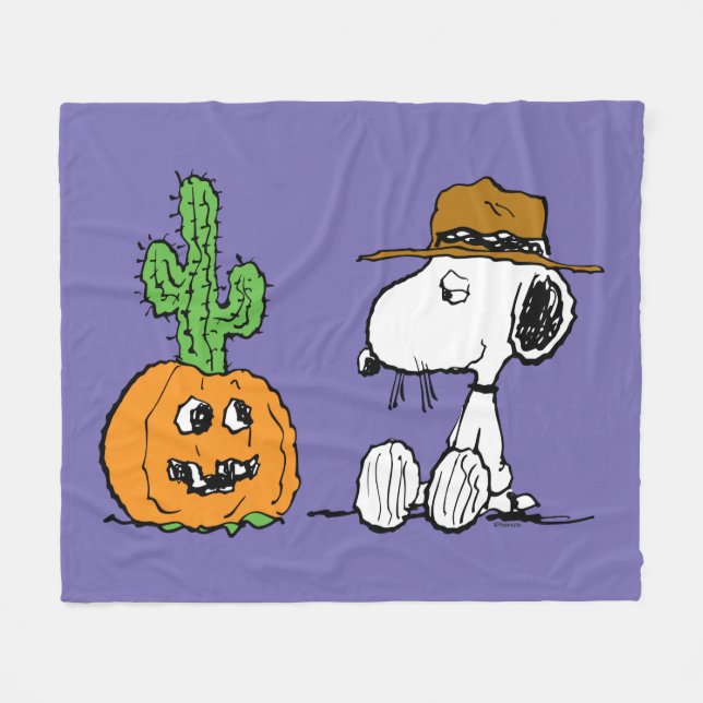 Peanuts | Spike's Desert Halloween Fleece Blanket (Front (Horizontal))