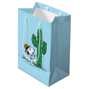 Peanuts   Spike's Holiday Cactus Medium Gift Bag