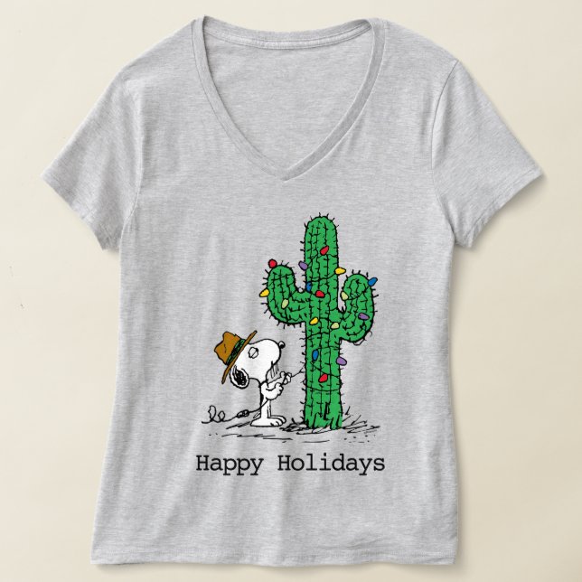 Peanuts | Spike's Holiday Cactus T-Shirt (Laydown)