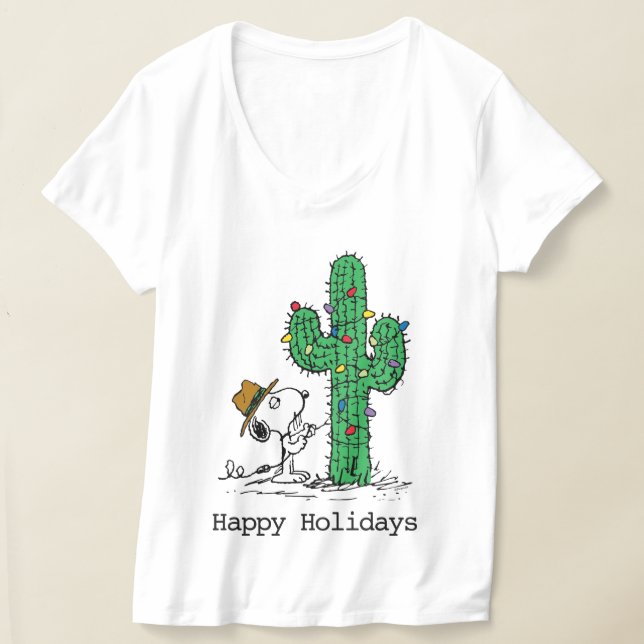 Peanuts | Spike's Holiday Cactus T-Shirt (Laydown)