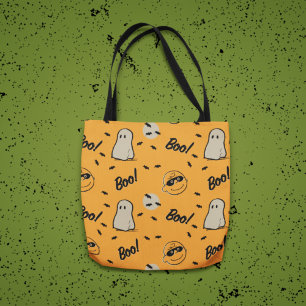 Peanuts   Spooky Crew Halloween Pattern Tote Bag