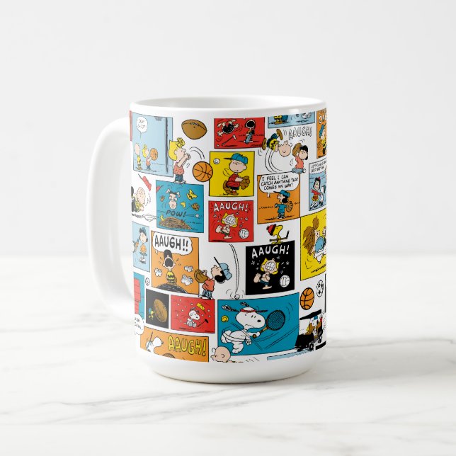 Peanuts Sports Pattern Coffee Mug (Front Left)
