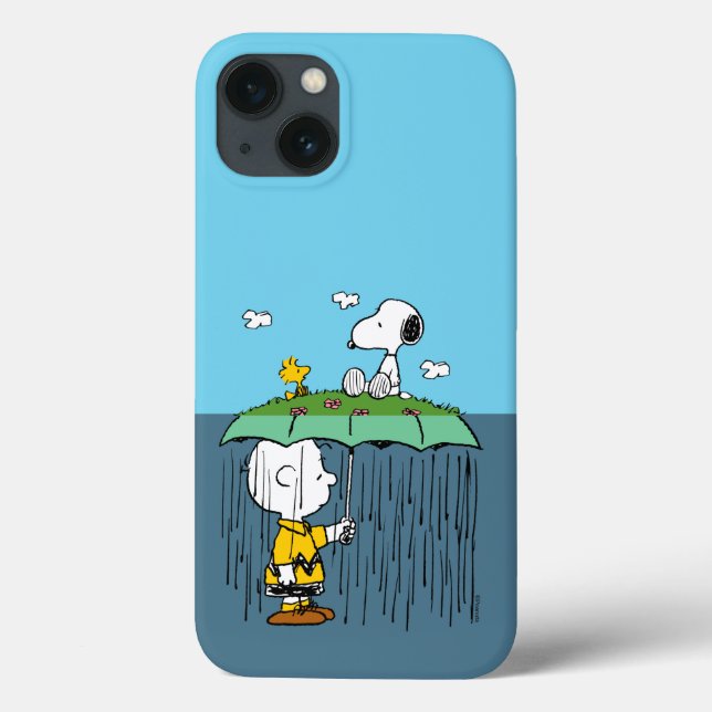 Peanuts | Sunny Day Rainy Day Half & Half Case-Mate iPhone Case (Back)
