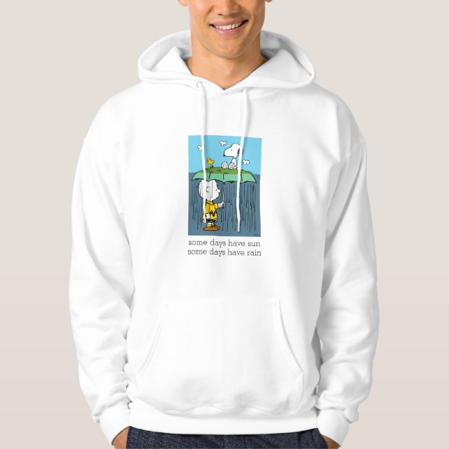 Peanuts | Sunny Day Rainy Day Half & Half Hoodie (Front)