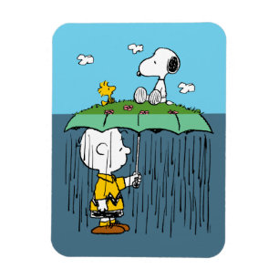 Peanuts   Sunny Day Rainy Day Half & Half Magnet