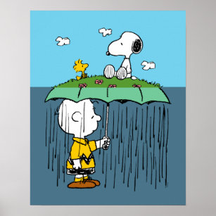 Peanuts   Sunny Day Rainy Day Half & Half Poster