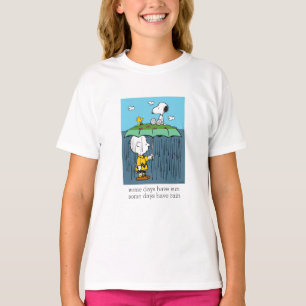 Peanuts   Sunny Day Rainy Day Half & Half T-Shirt