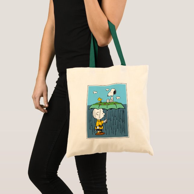 Peanuts | Sunny Day Rainy Day Half & Half Tote Bag (Front (Product))