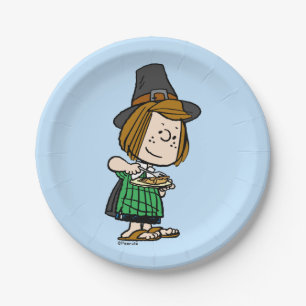 Peanuts   Thanksgiving Peppermint Patty Paper Plate