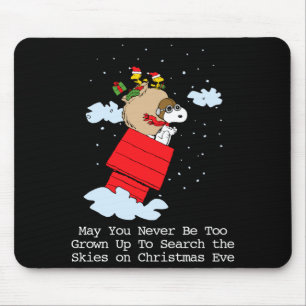 Peanuts The Flying Ace At Christmas Mouse Mat