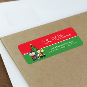 Peanuts The Gang Around the Christmas Tree