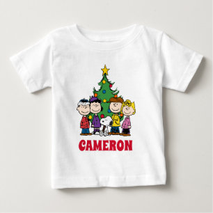 Peanuts   The Gang Around the Christmas Tree Baby T-Shirt