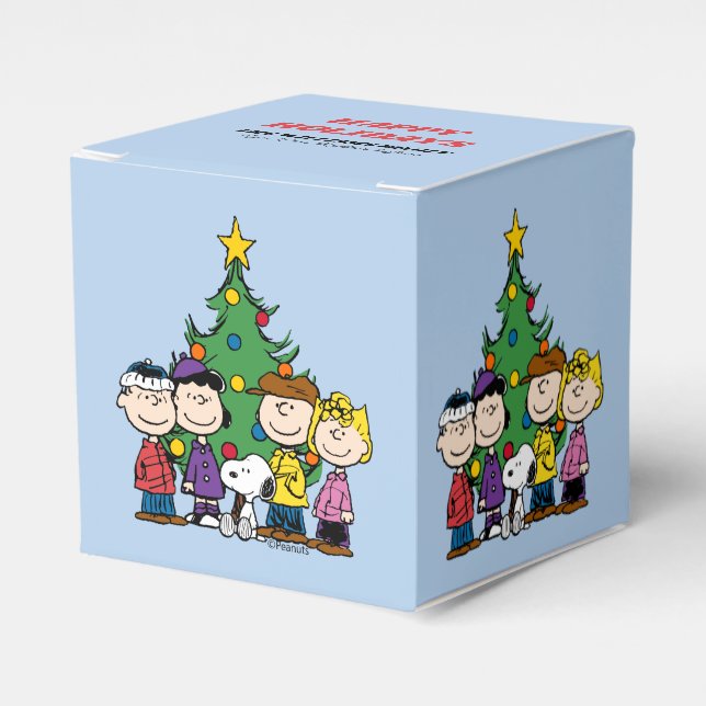 Peanuts | The Gang Around the Christmas Tree Favour Box (Front Side)