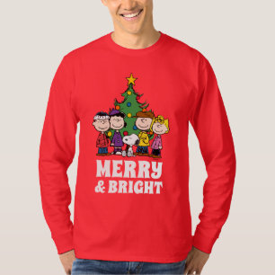 Peanuts The Gang Around the Christmas Tree T-Shirt
