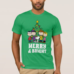 Peanuts The Gang Around the Christmas Tree T-Shirt