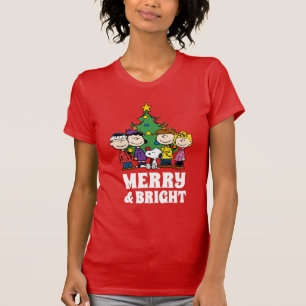 Peanuts The Gang Around the Christmas Tree T-Shirt