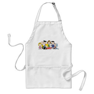 Peanuts   The Gang Around the Piano Standard Apron