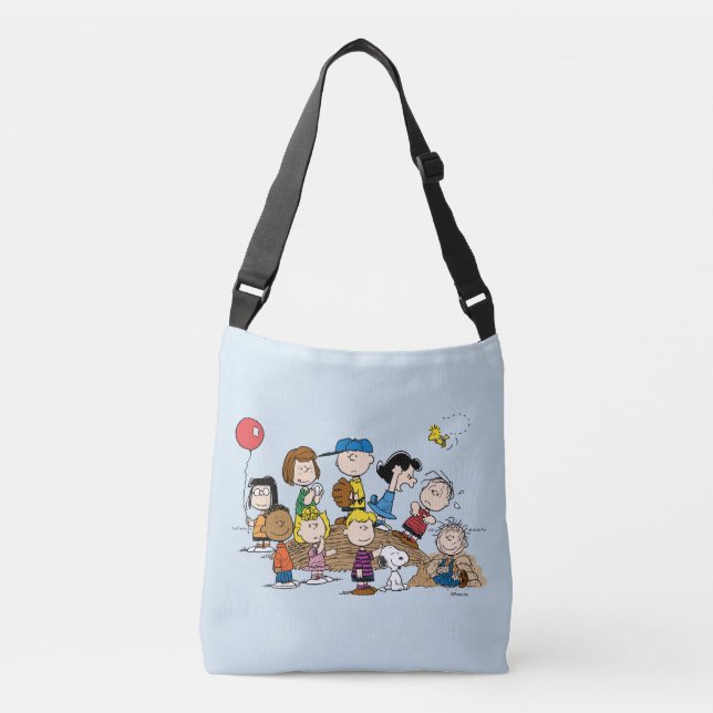Peanuts | The Gang at the Pitcher's Mound Crossbody Bag (Front)