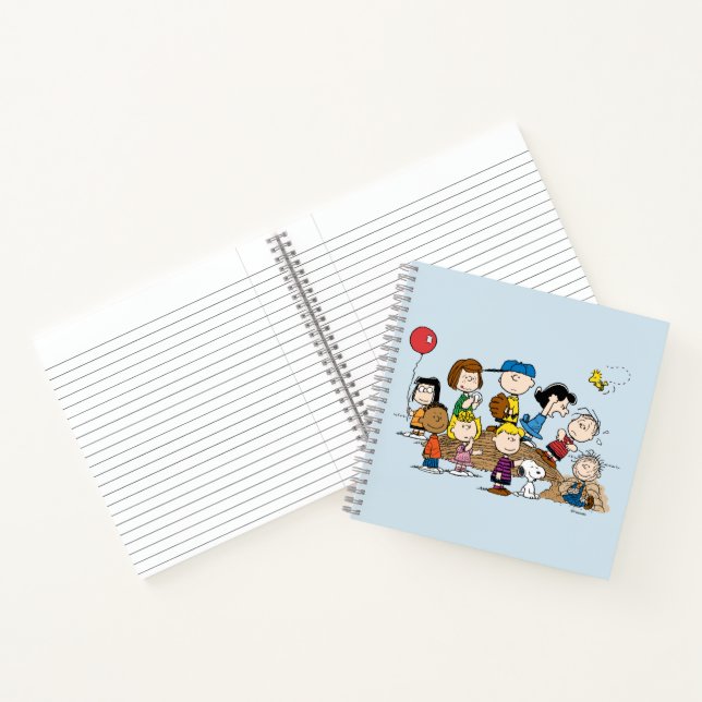 Peanuts | The Gang at the Pitcher's Mound Notebook (Inside)
