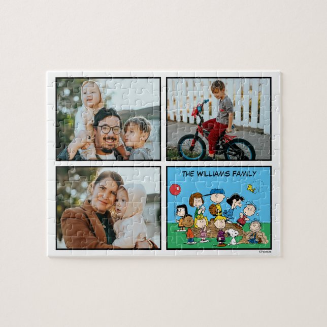 Peanuts | The Gang at the Pitcher's Mound Photo Jigsaw Puzzle (Horizontal)