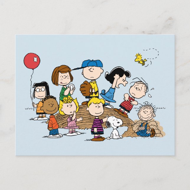 Peanuts | The Gang at the Pitcher's Mound Postcard (Front)