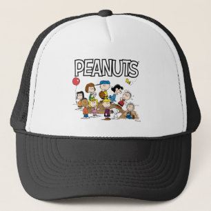 Peanuts The Gang at the Pitcher's Mound Trucker Hat