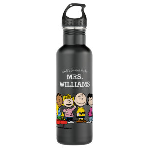 Peanuts   The Gang Greatest Teacher Personalised 710 Ml Water Bottle
