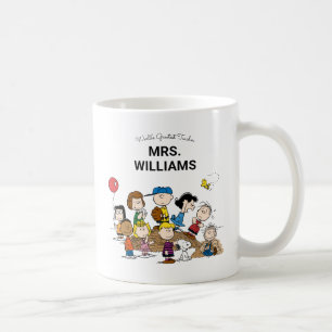Peanuts The Gang Greatest Teacher Personalised Coffee Mug